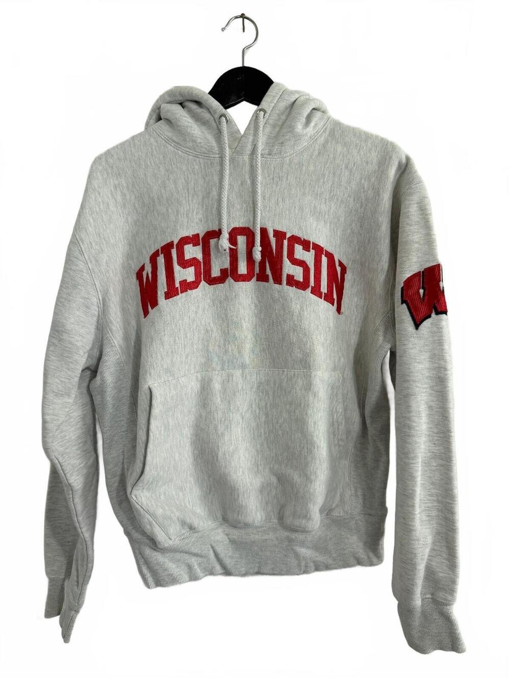 Wisconsin Badgers Stitched Hoodie Sweatshirt Size Small